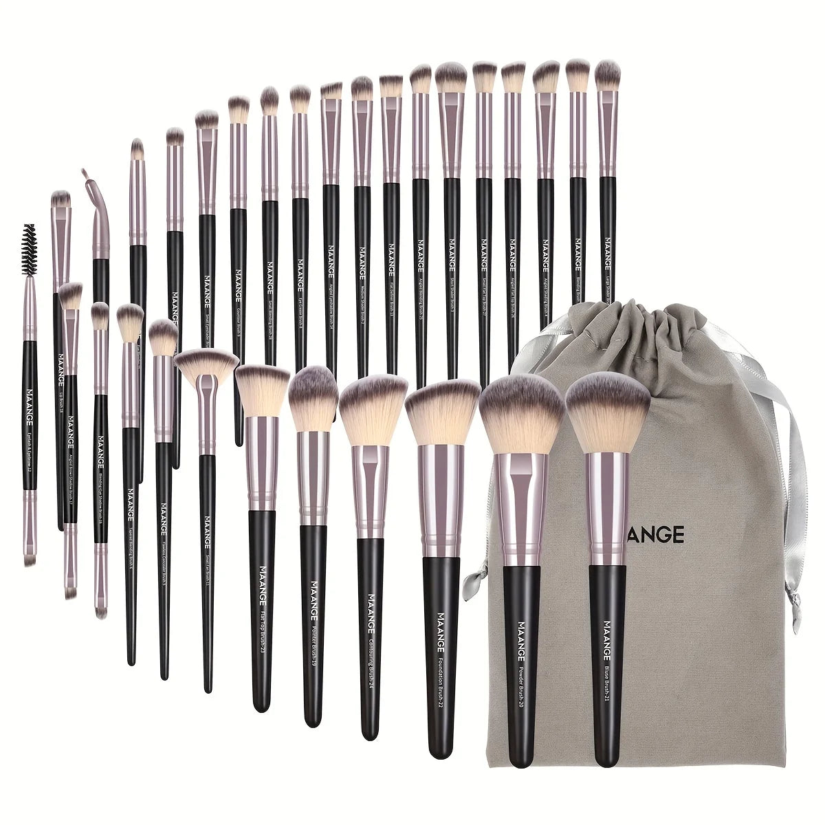 30pcs Professional Makeup Brush Eye Shadows Beauty Tools with Bag