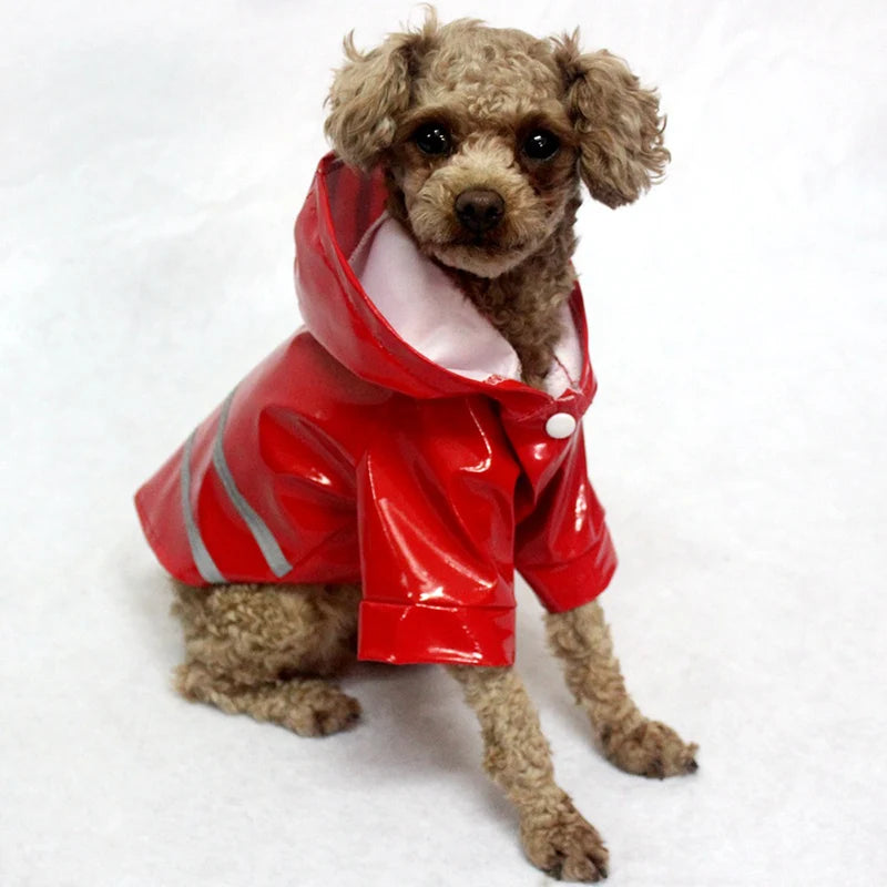 Dog Raincoat Reflective Waterproof Snowproof Pet Coat for Small Puppy