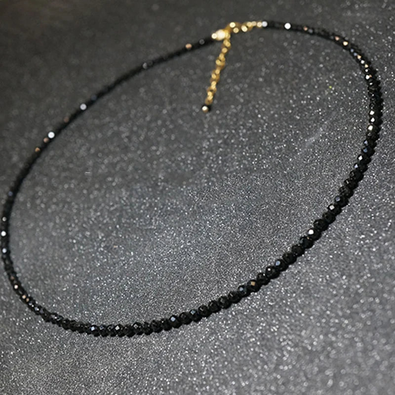 Fashion Brand Simple Black Beads Short Necklace Female Jewelry