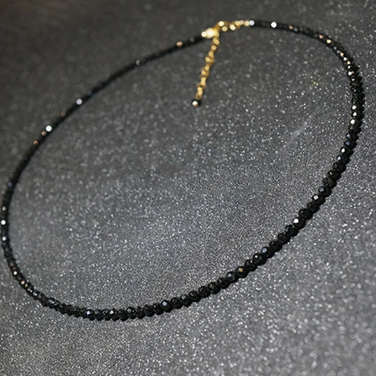 Fashion Brand Simple Black Beads Short Necklace Female Jewelry