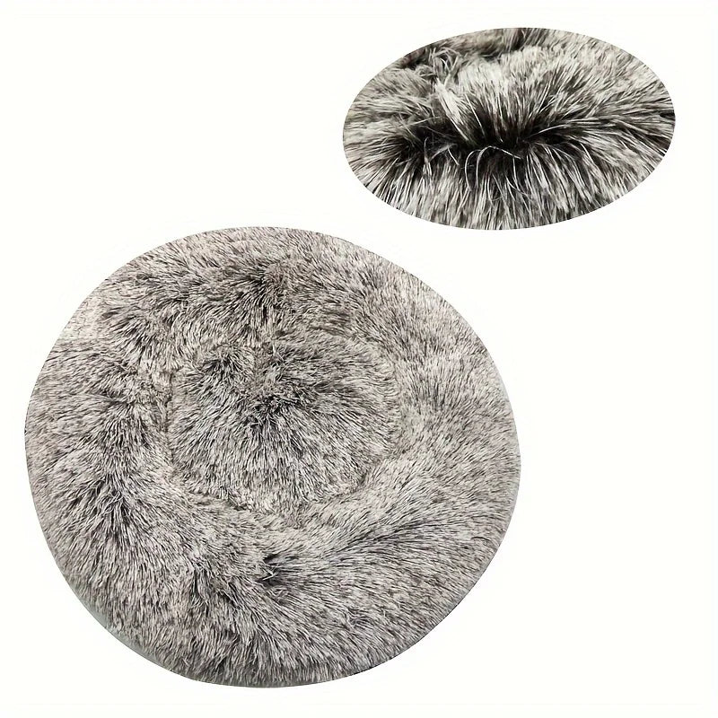 Fluffy Dog Bed For Large Round Dog Bed Super Soft Cat House Plush Cat Nest Winter Warm Dog Pet Bed