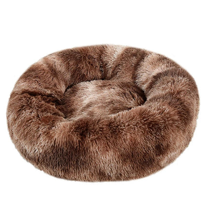 40-90cm Fluffy Dog Bed For Large Round Dog Bed Super Soft Cat House Plush Cat Nest Winter Warm Dog Pet Bed