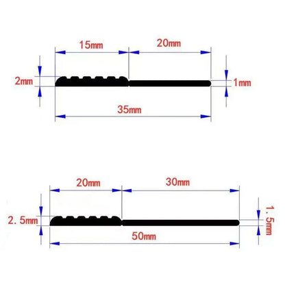 New Dustproof Door Draught Weatherstrip Bottom Seal Strip Silicone Windproof Dust Self Adhesive For Doors Stopper Sealing Tape