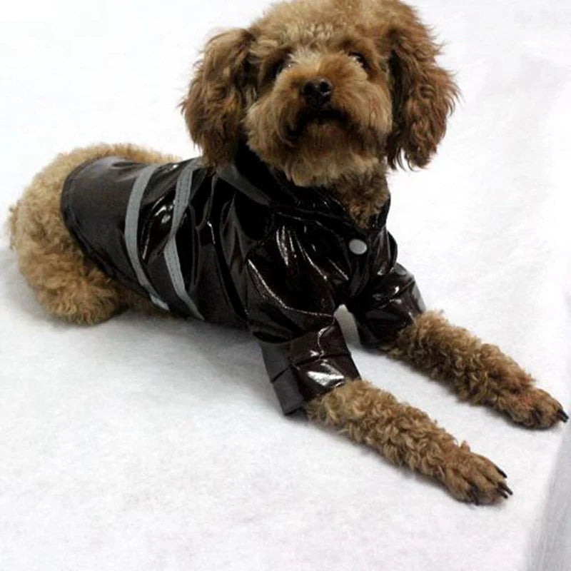 Dog Raincoat Reflective Waterproof Snowproof Pet Coat for Small Puppy