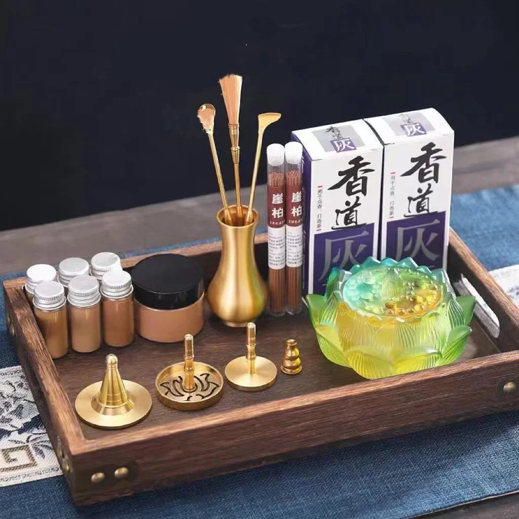 Brass Incense Making Kit Wax Melt Incense Burner Portable DIY Handmade Fragrance Seal Moulding Tools Incense Accessories