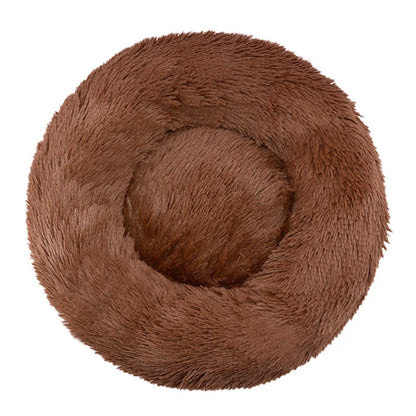 Fluffy Dog Bed For Large Round Dog Bed Super Soft Cat House Plush Cat Nest Winter Warm Dog Pet Bed