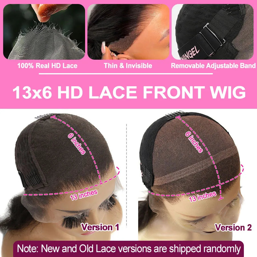 HD Lace Front Wigs 250% 13x6 HD Lace Front Wigs Straight Hair Invisible HD Lace Melt Skin HD Lace Front Human Hair Wig