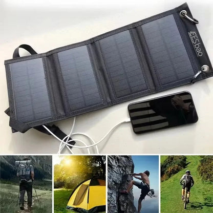 Folding Bag 10-100W Solar Panel Portable USB+DC Output Solar Charger Outdoor Power Supply Mobile Phone Generator