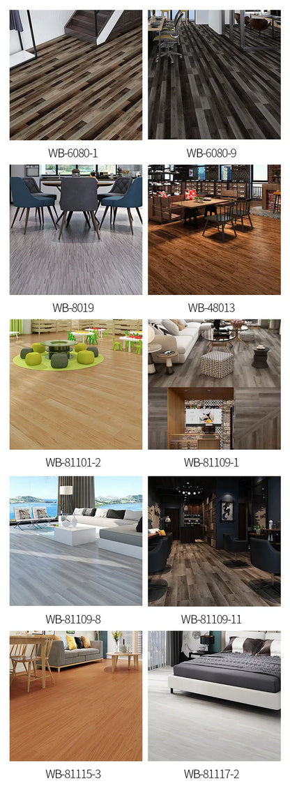 Self-Adhesive Wood Grain Floor Wallpaper Waterproof Wall Sticker