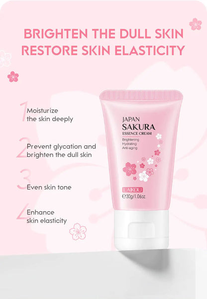 LAIKOU 30g Japan Sakura Essence Face Cream  Hydrate Moisturizing Cherry Blossom Refreshing Essence Facial Lotion Korean SkinCare