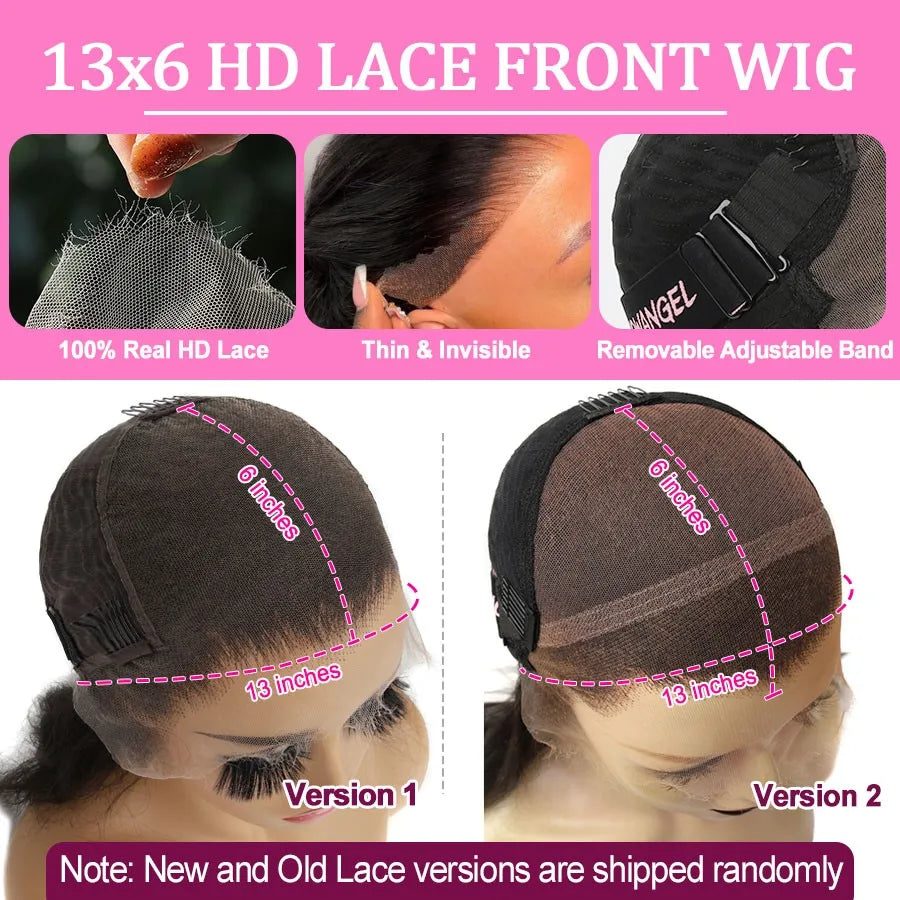 HD Lace Front Wigs 250% 13x6 HD Lace Front Wigs Straight Hair Invisible HD Lace Melt Skin HD Lace Front Human Hair Wig