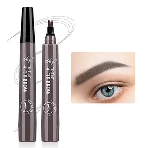 Four-pronged eyebrow pencil, four-end, long-lasting, non-smudged, water-resistant, anti-smudged eyebrow pencil