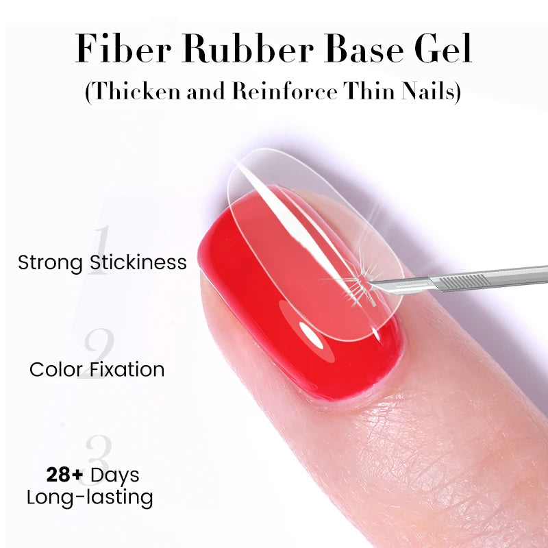 7ML Fiber Rubber Base Gel for Broken Nail Repaired Fiberglass