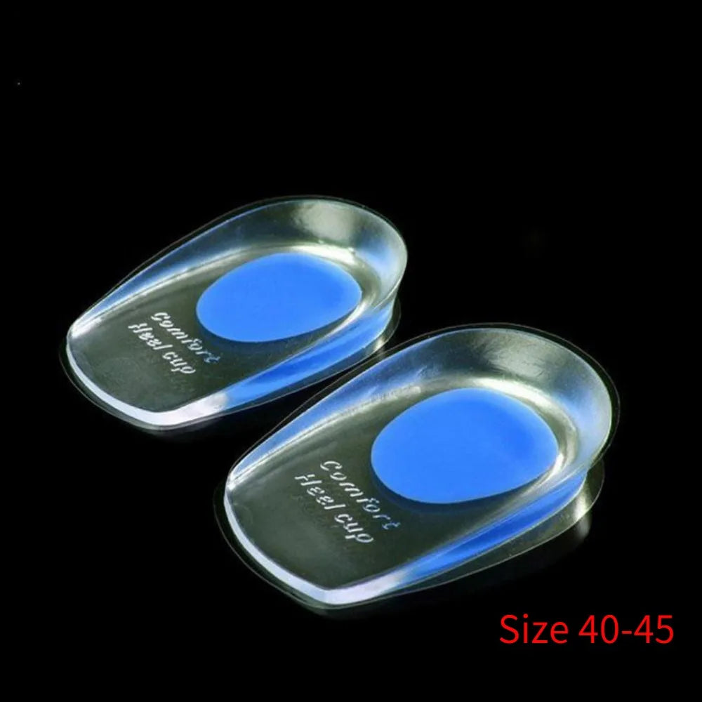 1pair Soft Silicone Gel Insoles Men Women Transparent Relieve Foot Pain