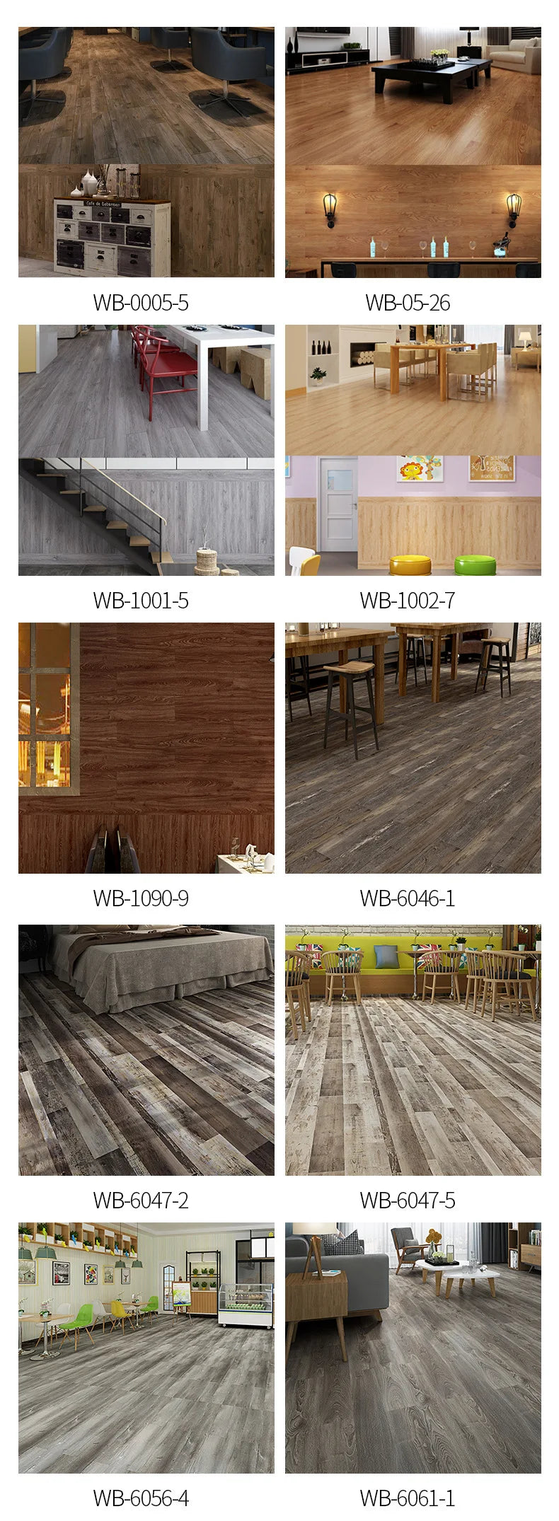 Self-Adhesive Wood Grain Floor Wallpaper Waterproof Wall Sticker