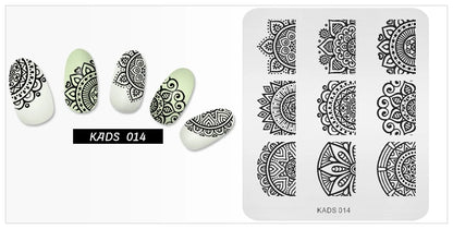 KADS Nail Stamp Flowers Nail Stamping Plates Stainless Steel Nail Art Image Plate Stamp Template Stencil Tools