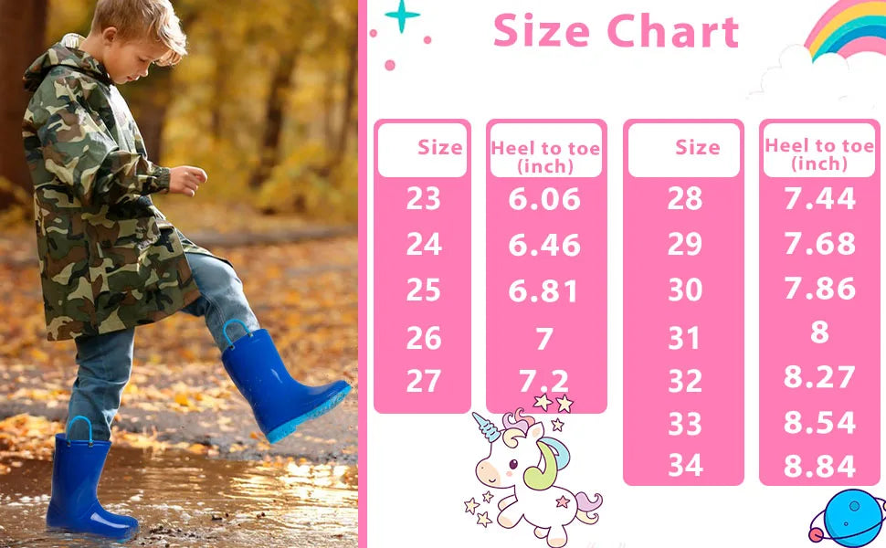 Kids Rain Boots With Handles Rain Shoes For Kids