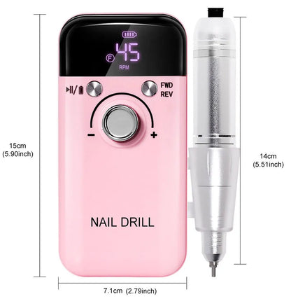 Professional Nail Drills for Gel Nails Polish Rechargeable Portable