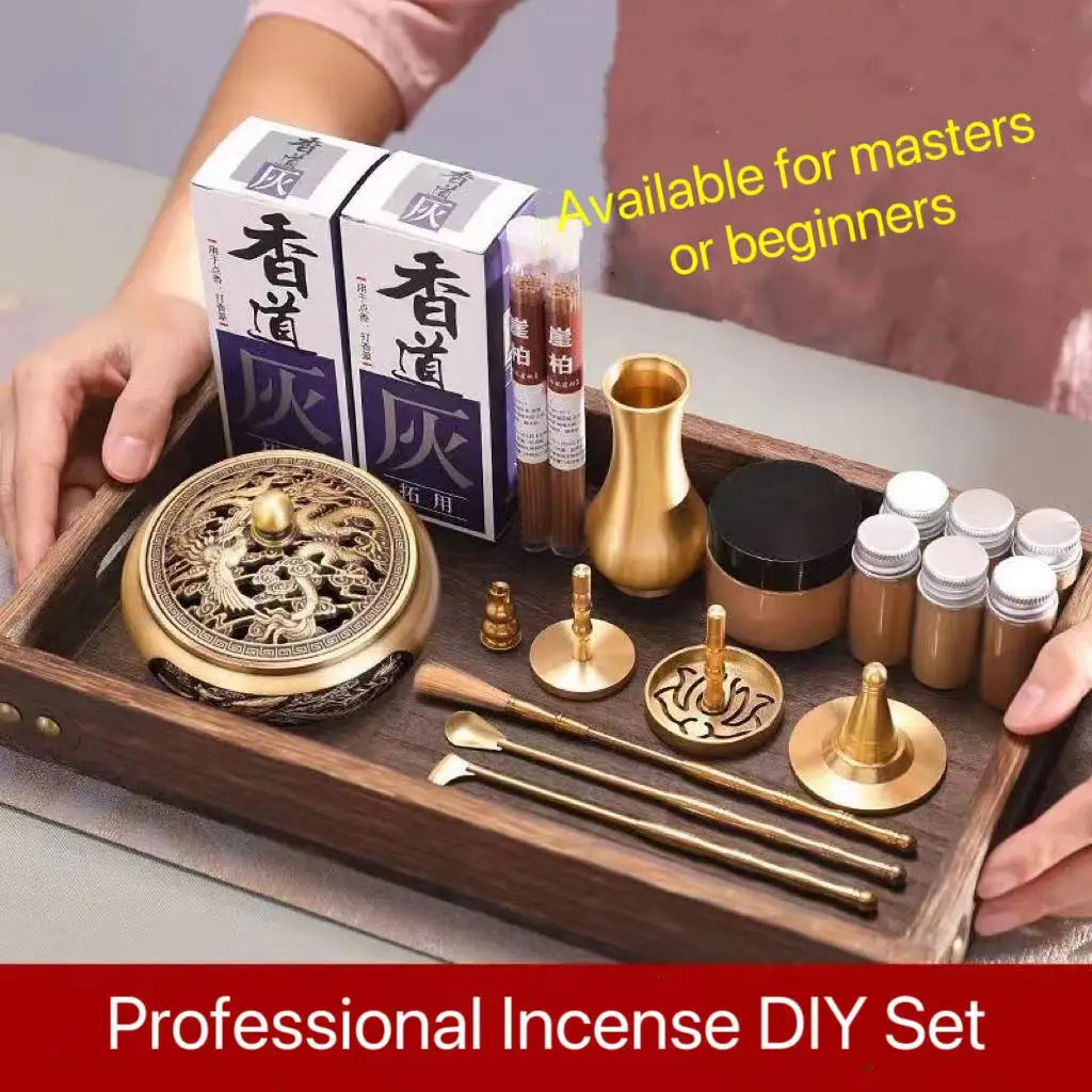 Brass Incense Making Kit Wax Melt Incense Burner Portable DIY Handmade Fragrance Seal Moulding Tools Incense Accessories