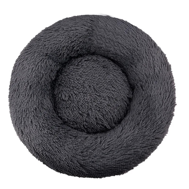 Fluffy Dog Bed For Large Round Dog Bed Super Soft Cat House Plush Cat Nest Winter Warm Dog Pet Bed