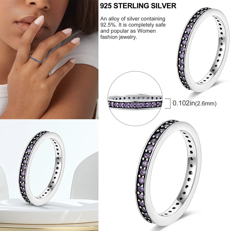 Silver Stackable Vintage Leaf Ring Crystal S925 Bowknot Rings Original Finger Rings Retro Jewelry