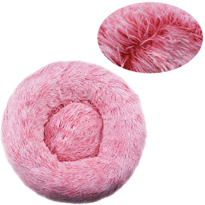 Fluffy Dog Bed For Large Round Dog Bed Super Soft Cat House Plush Cat Nest Winter Warm Dog Pet Bed