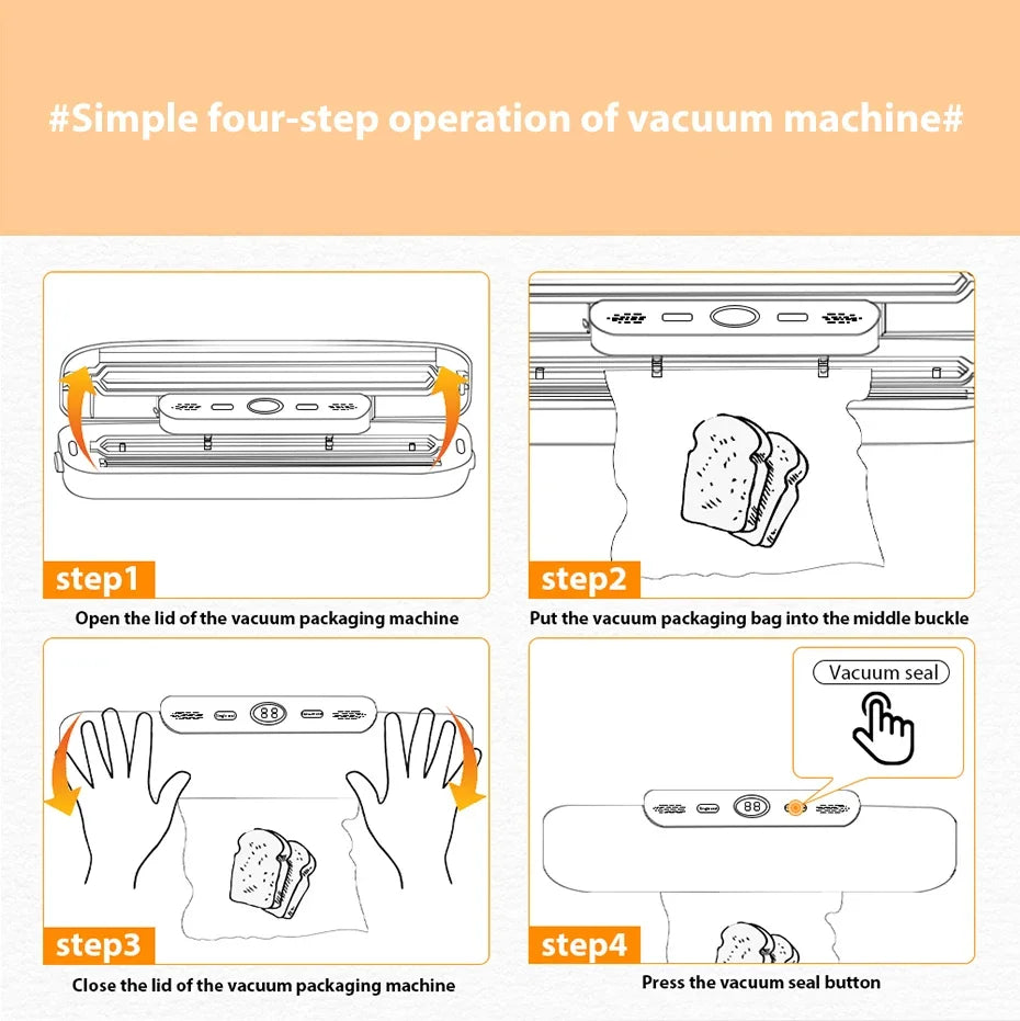 Vacuum Sealer Packaging Machine Food Vacuum Sealer Vacuum Food Sealing