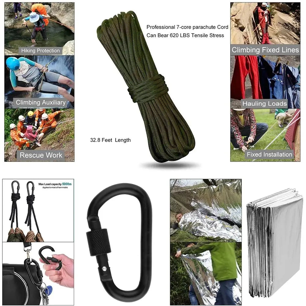 Professional Emergency Survival Tactical Defense Equipment First Aid SOS Wilderness Adventure