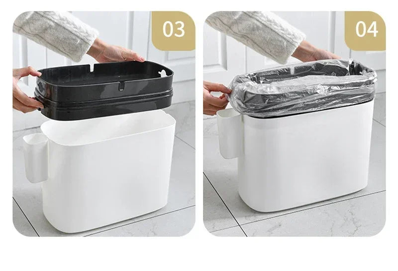 12L Storage Box Kitchen Garbage Bins Paper Basket