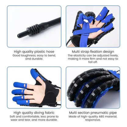 Left & Right Hand Finger Rehabilitation Exerciser Robot Gloves Stroke Hemiplegia Cerebral Infarction Training Equipment Therapy