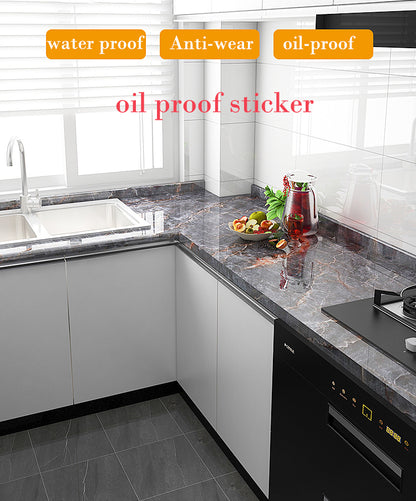 Self-Adhesive Wallpaper Countertop Cabinet Renovation Tile Marble Sticker