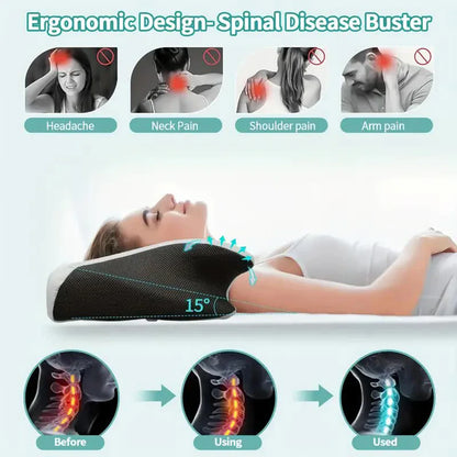 Comfortable Memory Foam Sleep Pillow Cervical Orthopedic Neck Massage Oreiller de sommeil confortable en mousse à mémoire de forme pour massage orthopédique du cou