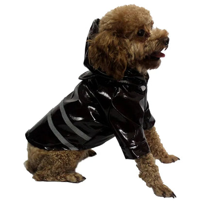 Dog Raincoat Reflective Waterproof Snowproof Pet Coat for Small Puppy