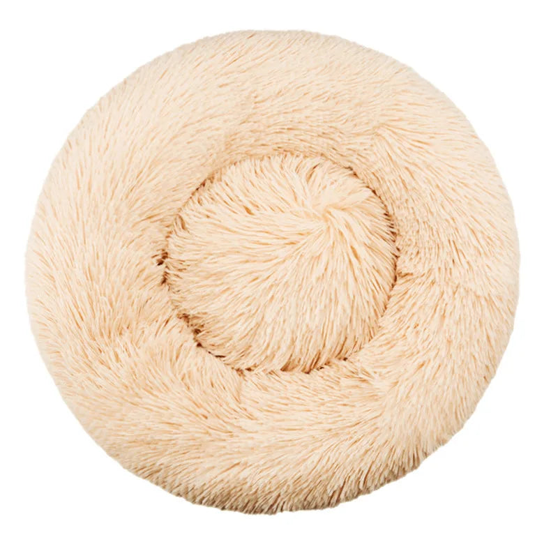 Fluffy Dog Bed For Large Round Dog Bed Super Soft Cat House Plush Cat Nest Winter Warm Dog Pet Bed