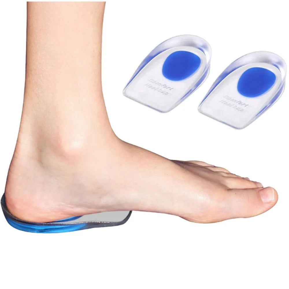 1pair Soft Silicone Gel Insoles Men Women Transparent Relieve Foot Pain