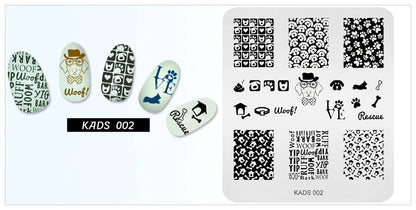 KADS Nail Stamp Flowers Nail Stamping Plates Stainless Steel Nail Art Image Plate Stamp Template Stencil Tools