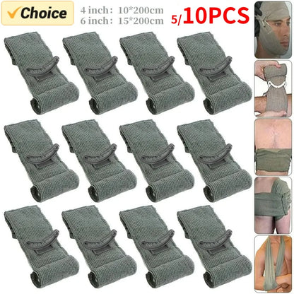 5/10PCS Israeli Bandage First Aid Trauma Hemostatic Bandage Kit Wound Traumatic Emergency Compression Bandages Medical Army Aid