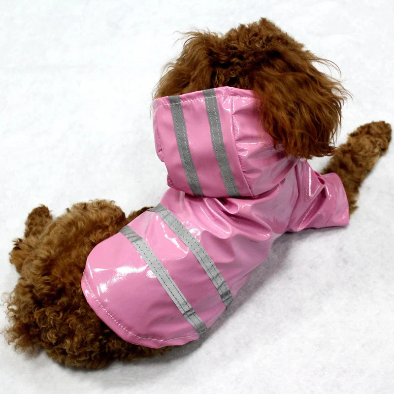 Dog Raincoat Reflective Waterproof Snowproof Pet Coat for Small Puppy