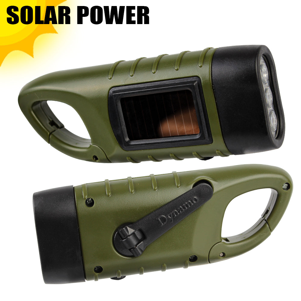 Tent Light Solar Power Torch Lantern Hand Crank Dynamo LED Flashlight Portable for Outdoor Camping Mountaineering